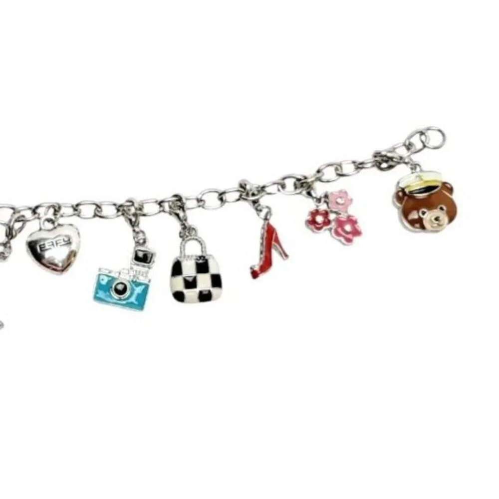 EFFY Bracelet and 12 Charms Princess Cruise Collectable Beach Caribbean Fun 8.5" - Picture 5 of 5